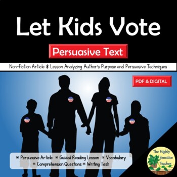 Preview of Let Kids Vote | Opinion Writing Mentor Text & Guided Reading Lesson