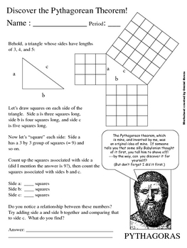 Let Pythagoras show you how Pythagorean Theorem was discovered! by Mr