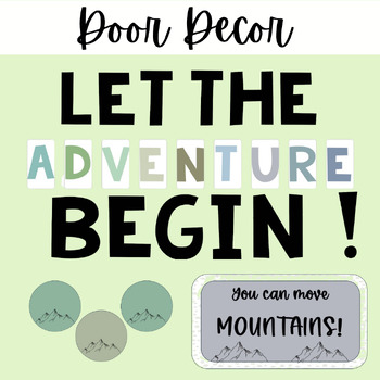 Preview of Let The Adventure Begin! Door Decor FREEBIE