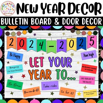 Preview of Let Your Year To...: A New Year, New Goals Bulletin Boards And Door Decor Kits
