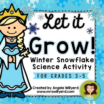 Preview of Winter Science Lab: Let It Grow! Snowflake Science Activity - SMART- Grades 3-5