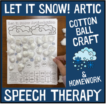 Preview of Let it Snow! Articulation and Language : A Speech Therapy Craft Activity