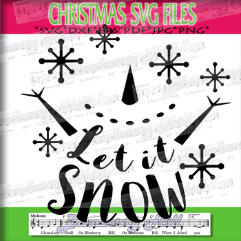 Download Let It Snow Svg Snowman Svg Christmas Svg Xmas Svg By Blueberry Hill Art