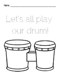 Let's All Play Our Drum Coloring Sheet