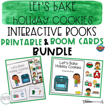 Preview of Let's Bake Holiday Cookies Interactive Books BUNDLE | Printable and BOOM Cards