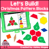Let's Build - Christmas Pattern Block Mats and Task Cards 