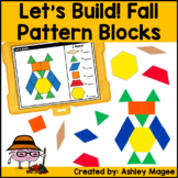 Let's Build - Fall Pattern Block Mats and Task Cards Cente