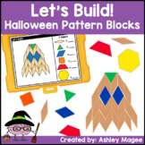 Let's Build - Halloween Pattern Block Mats and Task Cards 