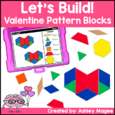 Let's Build - Valentine Pattern Block Mats and Task Cards 