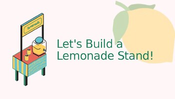 Preview of Let's Build a Lemonade Stand! - Editable Interactive PPT