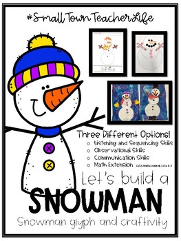 Preview of Let's Build a Snowman! Glyph and Craftivity