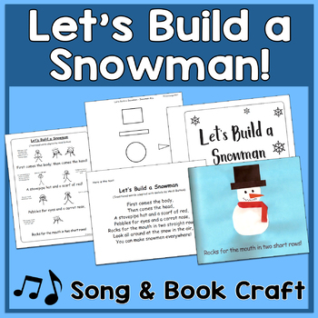 Preview of Let's Build a Snowman Song & Book Craft - Heidi Songs