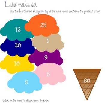 Preview of Let's Build an Ice Cream Cone - Multiplication Skills