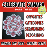 Let’s Celebrate Canada! PART THREE: Opposites, Categories,