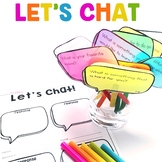 Let's Chat! | Speaking and Listening - First Grade Literac