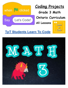 Preview of Let's Code Grade 3 Ontario Math Complete Set