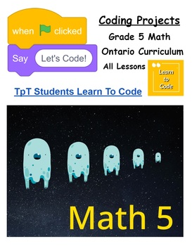 Preview of Let's Code Grade 5 Ontario Math Complete Set