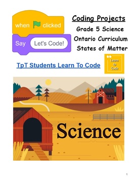 Preview of Let's Code Grade 5 Ontario Science Matter and Energy: States of Matter