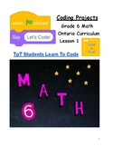 Let's Code Grade 6 Ontario Math Lesson #1