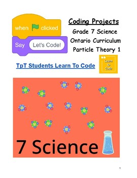 Preview of Let's Code Grade 7 Ontario Science Lesson #1 Matter and Energy: Particle Theory