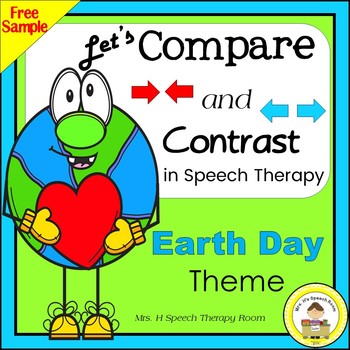 Preview of Speech Therapy Compare and Contrast - Earth Day Theme Freebie