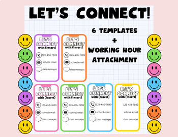 Preview of Let's Connect Magnet Template | Editable