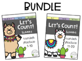 Let's Count! BUNDLE Number Practice 1-20 {Llamas}