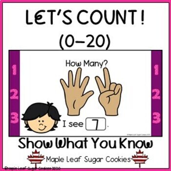 Preview of Let's Count! - Counting from 0 to 20 - Distance Learning - Google Slides