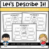 Let's Describe It! | A Game of Description - over 100 worksheets!