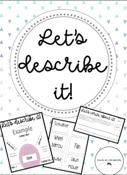 Preview of Let's Describe It! | Graphic Organizing Tool | EET | Speech Therapy Activity