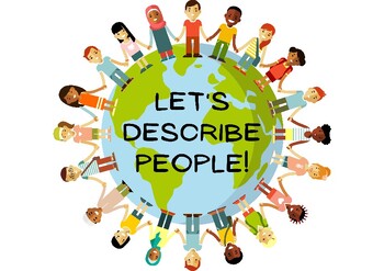 Preview of Let's Describe People! Personality Adjective Cue Cards in English and Spanish