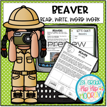Preview of Let's Discover Beavers...Paper Pencil Resource and Interactive Google Slides