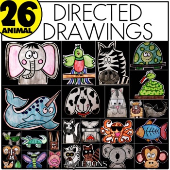 Let's Draw Animals {From A-Z} Together! 26 Directed Drawings