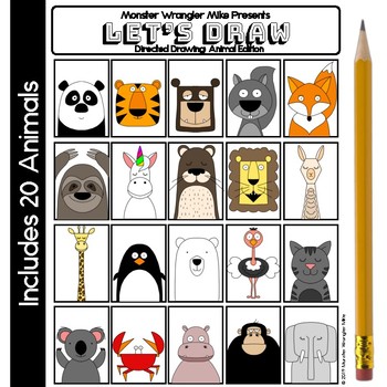 Let S Draw Directed Drawing Animals By Thebookwrangler Tpt