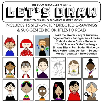 Preview of Let's Draw: Directed Drawing - Women's History Edition