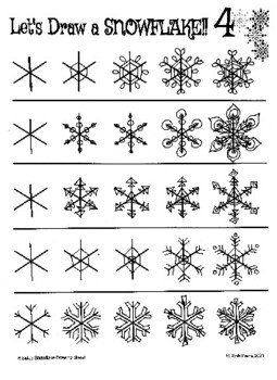 how to draw a snowflake step by step for kids