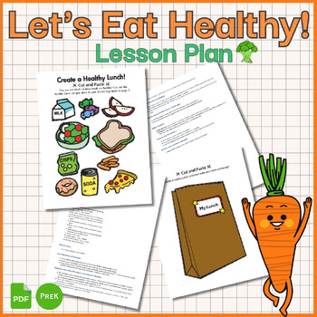 Preview of Let's Eat Healthy! Fun Lesson Plan on Identifying Healthy and Unhealthy Foods