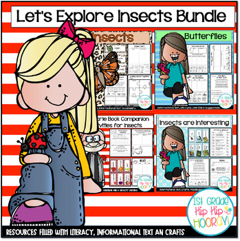 Preview of Let's Explore Insects Bundle with Literacy, Informational Text and Crafts