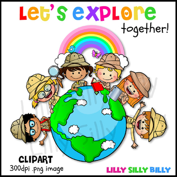 Preview of Let's Explore Together! - Clipart image {Lilly Silly Billy}
