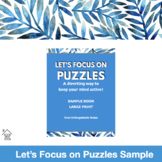 Let's Focus on Puzzles: Sample Book