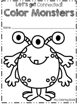 Let's Get Connected with Colors: Color Monster Coloring Book | TpT