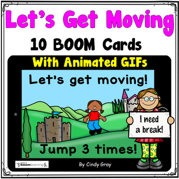 Preview of Let's Get Moving! Exercises with Animated GIFs ~ BOOM Cards