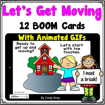 Preview of Let's Get Moving with Back to School Exercises ~ Animated GIFs ~ BOOM Cards