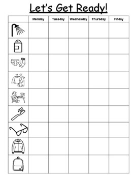 Let's Get Ready! - Morning Routine Chart by Creative Counseling Content