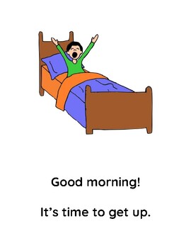 Preview of Let's Get Ready for School! Morning Routine Book for Gestalt Language Processors