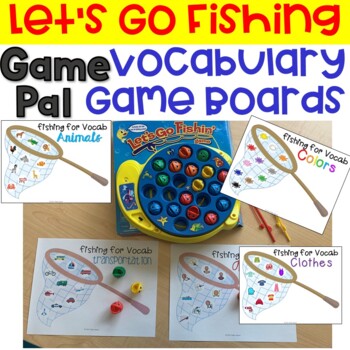 Let's Go Fishing Game Pal Vocabulary Boards by Petite Speech Geek