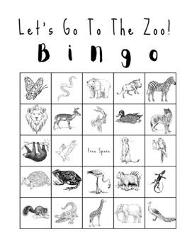 Preview of Let’s Go To The Zoo! Bingo