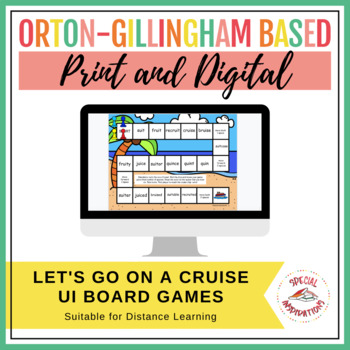 Preview of UI (long u vowel team) Let's Go on a Cruise! Board Games | Print & Digital |