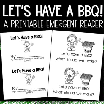 Preview of Let's Have a BBQ Emergent Reader