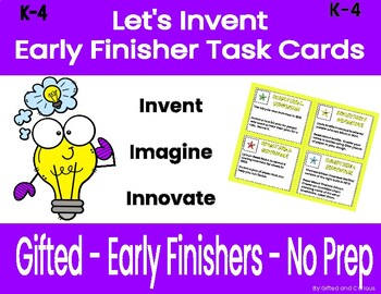 Preview of Inventing-K-4 Independent- Creative Thinking Activities-Gifted-Early Finishers